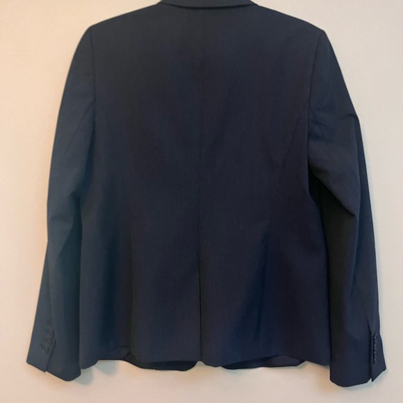 Women's Ann Taylor One-Button Navy Blazer - Picture 3 of 4